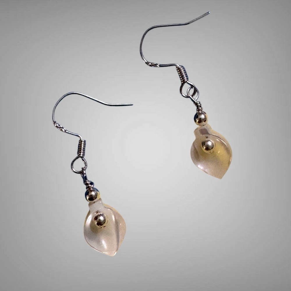 MOTHER OF PEARL CALLA LILY EARRINGS